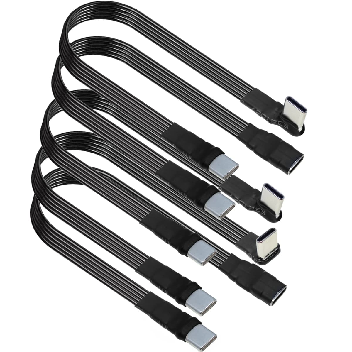 10CM Flat Elbow USB-C Type C Up/Down 90 Degree Data Load PD Cable Left and Right USB C universal data cable for Android phones