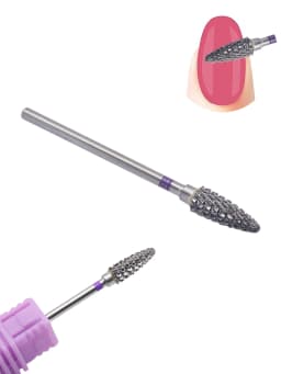 1Pcs 5mm Purple Carbide Nail Drill Bit 3/32" Milling Cutter For Manicure Rotary Burr Nail Bits Electric Drill Accessories Tool