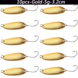 10pcs Metal Spoon Lures Baits 1.5g 2.5g 3.5g 5g Spinner Pesca Stream Bait Mini Fishing Spoon Lure For Trout Perch Pike Salmon