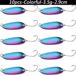 10pcs Metal Spoon Lures Baits 1.5g 2.5g 3.5g 5g Spinner Pesca Stream Bait Mini Fishing Spoon Lure For Trout Perch Pike Salmon