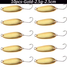 10pcs Metal Spoon Lures Baits 1.5g 2.5g 3.5g 5g Spinner Pesca Stream Bait Mini Fishing Spoon Lure For Trout Perch Pike Salmon