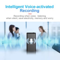 Ultra-Thin Mini Voice Recorder Espia 4-32GB Digtal Professional Sound Activated Dictaphone HD Noise Reduce Recording MP3 Player