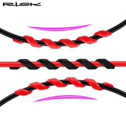 RISK 20PCS Bicycle Cable Spiral Sleeve Housing Protector Brake/Shift Cable Tube Protector Anti-Friction Housing Rubber Protector