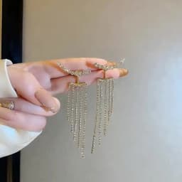 2023 Luxury Women's Earrings Rhinestone Fringe Hanging Zircon Earrings New Shiny Wedding Statement Party Jewelry Gifts