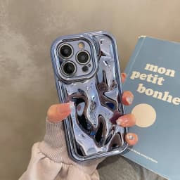 Glossy Laser Meteorite Texture Plating Phone Case For iPhone 11 12 13 14 15 16 17 Pro Max Air Plain Color Anti-knock Cover