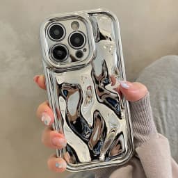 Glossy Laser Meteorite Texture Plating Phone Case For iPhone 11 12 13 14 15 16 17 Pro Max Air Plain Color Anti-knock Cover