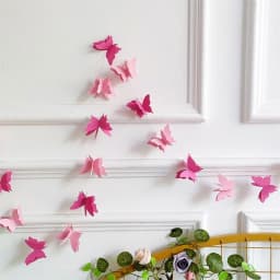 2/5 Strings Paper Butterfly Garland Hanging Wedding Fairy Birthday Party Decoration Butterflies DIY Banner Baby Shower Suppie