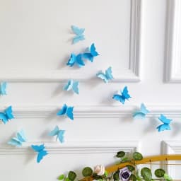 2/5 Strings Paper Butterfly Garland Hanging Wedding Fairy Birthday Party Decoration Butterflies DIY Banner Baby Shower Suppie