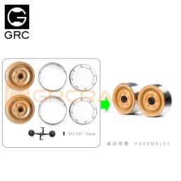 Ajrc 1.9-inch Camel Cup Wheels Retro Metal Wheels For Climbing Car For 1/10 Rc Climbing Car Traxxas Trx4 Rgt Axial Scx10 Rc4wd