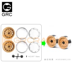 Ajrc 1.9-inch Camel Cup Wheels Retro Metal Wheels For Climbing Car For 1/10 Rc Climbing Car Traxxas Trx4 Rgt Axial Scx10 Rc4wd