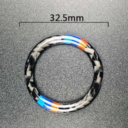 For BMW 3 Series E90 E92 E93 E89 Z4 2009-2012 Sport Carbon Fiber Engine Start Stop Push Button Ignition Key Ring Decor Trim