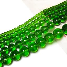 Natural Green Stone Beads Agate Crystal Jade Turquoise Loose Round Spacer Bead for Jewelry Making Diy Bracelet Accessories 15''