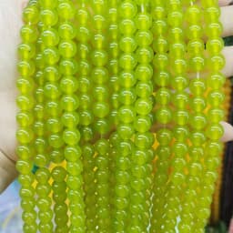 Natural Green Stone Beads Agate Crystal Jade Turquoise Loose Round Spacer Bead for Jewelry Making Diy Bracelet Accessories 15''