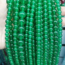 Natural Green Stone Beads Agate Crystal Jade Turquoise Loose Round Spacer Bead for Jewelry Making Diy Bracelet Accessories 15''