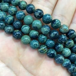 Natural Green Stone Beads Agate Crystal Jade Turquoise Loose Round Spacer Bead for Jewelry Making Diy Bracelet Accessories 15''