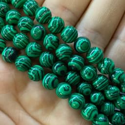 Natural Green Stone Beads Agate Crystal Jade Turquoise Loose Round Spacer Bead for Jewelry Making Diy Bracelet Accessories 15''