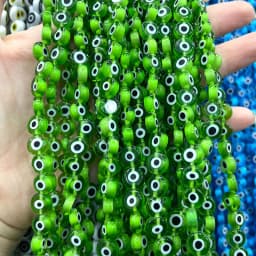 Natural Green Stone Beads Agate Crystal Jade Turquoise Loose Round Spacer Bead for Jewelry Making Diy Bracelet Accessories 15''