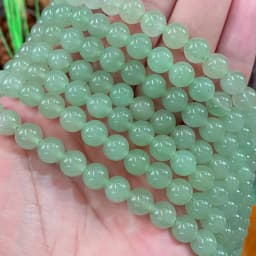Natural Green Stone Beads Agate Crystal Jade Turquoise Loose Round Spacer Bead for Jewelry Making Diy Bracelet Accessories 15''