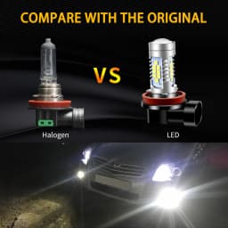 2Pcs Canbus white H8 H11 LED Fog Light Bulb Car DRL Lamp for Audi A3 8P 8V A4 B6 B8 B5 A6 C6 C5 80 B7 A5 100 A7 A8 Q5 Q7 TT S6