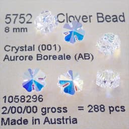 (1 piece) 5752 Original Crystals from Austria Clover Bead Loose Bead for Bracelet Necklace Earrings Jewelry Making Decoration