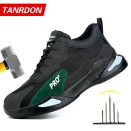 Fashion Sports Shoes Work Boots Puncture-Proof Safety Shoes Men Steel Toe Shoes Security Protective Shoes Tactical Boots