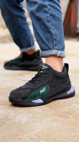 Fashion Sports Shoes Work Boots Puncture-Proof Safety Shoes Men Steel Toe Shoes Security Protective Shoes Tactical Boots