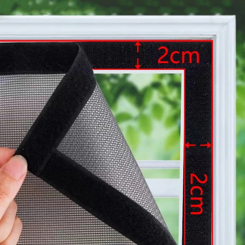 Black, Self-adhesive Removable Cleaning, Insect-proof Gauze Net, Mosquito Net, Tulle Summer Insect-proof Curtain Window Screenin