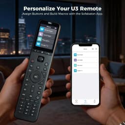 SofaBaton U3 Universal Remote,With IR,Bluetooth,RF,Google Built-in Voice Function,and Customizable Macros,All-in-one Air Mouse C