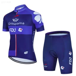 Cycling Jersey Set 2023 FDJ Cycling Bicycle Suit Bicycle Short Sleeve Cycling Clothing Bike Maillot Cycling Jersey Bib Shorts