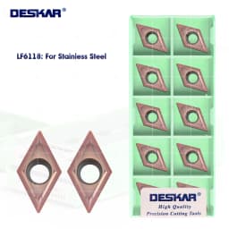 DESKAR 100% Original DCMT070204-MV DCMT070208-MV DCMT11T304 DCMT11T308 LF6118 Cutting Insert Lathe Machining Turning Tool Blade
