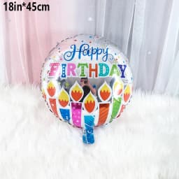 10PCS/PACK 18 inch Happy Birthday Ball Birthday Party Decoration Aluminum Film Balloon Random Color