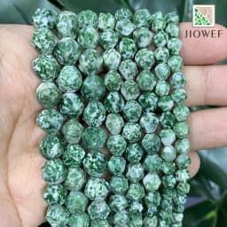 Natural Stone Faceted Turquoise Tiger Eye Stone Jaspers Quartz Agates Loose Spacers Beads for Jewelry Making 14" Inch 6/8/10mm