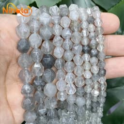 Natural Stone Faceted Turquoise Tiger Eye Stone Jaspers Quartz Agates Loose Spacers Beads for Jewelry Making 14" Inch 6/8/10mm