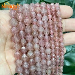 Natural Stone Faceted Turquoise Tiger Eye Stone Jaspers Quartz Agates Loose Spacers Beads for Jewelry Making 14" Inch 6/8/10mm