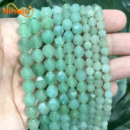 Natural Stone Faceted Turquoise Tiger Eye Stone Jaspers Quartz Agates Loose Spacers Beads for Jewelry Making 14" Inch 6/8/10mm