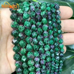 Natural Stone Faceted Turquoise Tiger Eye Stone Jaspers Quartz Agates Loose Spacers Beads for Jewelry Making 14" Inch 6/8/10mm