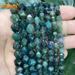 Natural Stone Faceted Turquoise Tiger Eye Stone Jaspers Quartz Agates Loose Spacers Beads for Jewelry Making 14" Inch 6/8/10mm