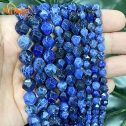 Natural Stone Faceted Turquoise Tiger Eye Stone Jaspers Quartz Agates Loose Spacers Beads for Jewelry Making 14" Inch 6/8/10mm