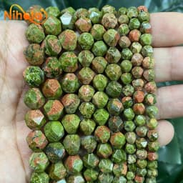 Natural Stone Faceted Turquoise Tiger Eye Stone Jaspers Quartz Agates Loose Spacers Beads for Jewelry Making 14" Inch 6/8/10mm