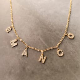 EMANCO Customized Name Necklace Personalized Zircon Letter Stainless Steel Choker Necklace Pendant Nameplate Gift Dropshipping
