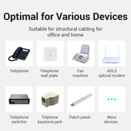 Vention RJ11 Telephone Cable RJ11 Male to Male 6P4C Phone Line Cord for DSL Modem Answernig Machine Caller ID Fax Telephone Cord