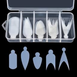 Dual Nail Forms Mould French Sticker Reusable Soft Silicone Pads for Nail Mold Gel Extension Quick Building Manicure Tools