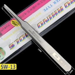 Japanese Rhino SW Series Tweezers Anti-Magnetic Anti-Acid Frosted Precision Straight Elbow Forceps
