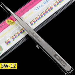 Japanese Rhino SW Series Tweezers Anti-Magnetic Anti-Acid Frosted Precision Straight Elbow Forceps