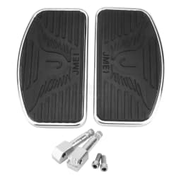 Black Motorcycle Adjustable Rear Passenger Front Footrest Rider Driver Foot Rest Pegs Floorboards Universal