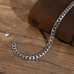 Waterproof Stainless Steel Cuban Wheat Chain Anklet Bracelets for Men, Summer Holiday Beach Foot Gifts Jewelry,Length Adjustable