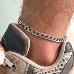Waterproof Stainless Steel Cuban Wheat Chain Anklet Bracelets for Men, Summer Holiday Beach Foot Gifts Jewelry,Length Adjustable