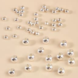 10-40pcs 925 Sterling Silver Round Beads Spacer Beads for Bracelet Necklace Silver Bead DIY Jewelry Making Findings Wholesale