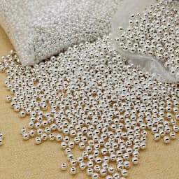 10-40pcs 925 Sterling Silver Round Beads Spacer Beads for Bracelet Necklace Silver Bead DIY Jewelry Making Findings Wholesale