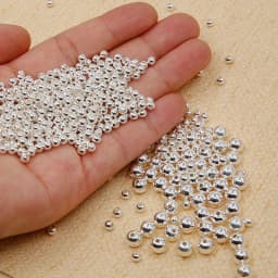 10-40pcs 925 Sterling Silver Round Beads Spacer Beads for Bracelet Necklace Silver Bead DIY Jewelry Making Findings Wholesale